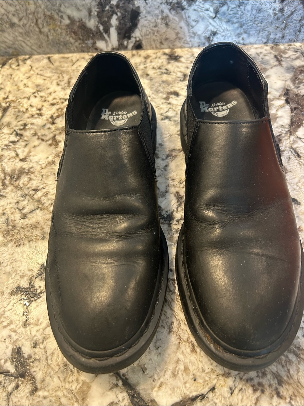 Dr. Martens Black Leather Slip-On Loafers